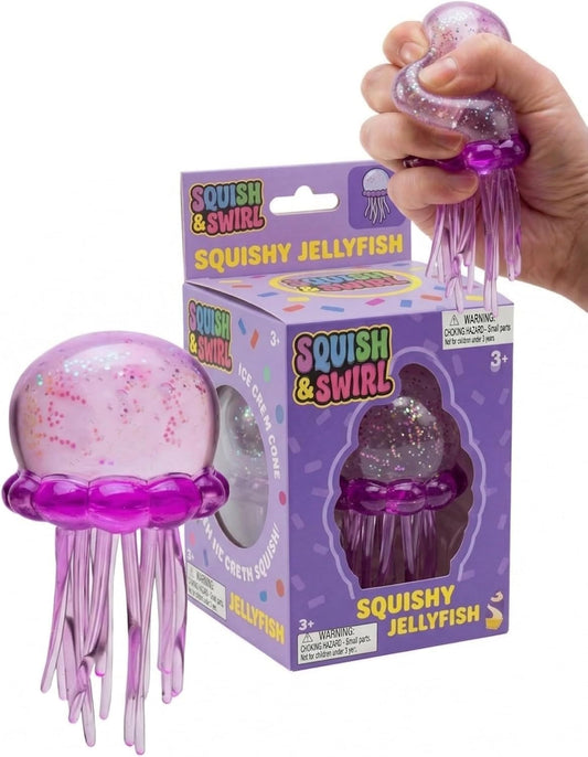 Nedoh Jellyfish,Jelly Fish Squishy,Squishy Fidget Toys,Slow Rising Sensory for Anxiety Stress Party Favors Purple