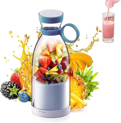 Portable Blender For Milkshakes Smoothies Fresh Juice Quick Charging Travel Cup USB-C With Lid Personal Blender Rechargeable For Gym Travel