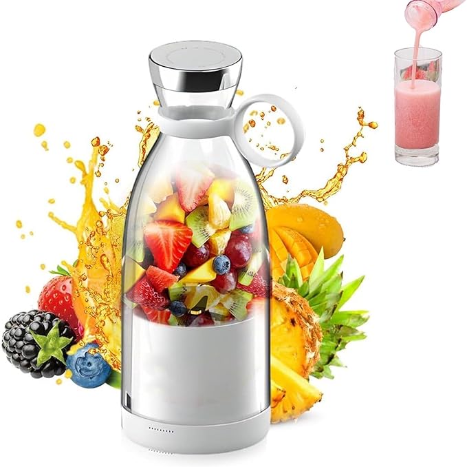 Portable Blender For Milkshakes Smoothies Fresh Juice Quick Charging Travel Cup USB-C With Lid Personal Blender Rechargeable For Gym Travel
