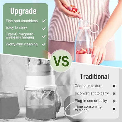 Portable Blender For Milkshakes Smoothies Fresh Juice Quick Charging Travel Cup USB-C With Lid Personal Blender Rechargeable For Gym Travel