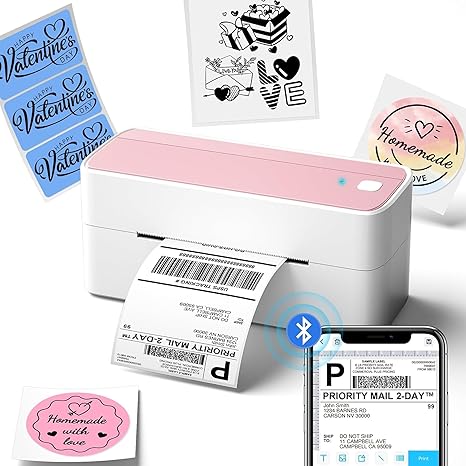Phomemo Bluetooth Shipping Label Printer, 241BT 4X6 Wireless Thermal Label Printer for Small Business, Labels Printers for Shipping Package, Compatible with iPhone, Android, Amazon, Shopify, Black