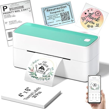 Phomemo Bluetooth Shipping Label Printer, 241BT 4X6 Wireless Thermal Label Printer for Small Business, Labels Printers for Shipping Package, Compatible with iPhone, Android, Amazon, Shopify, Black